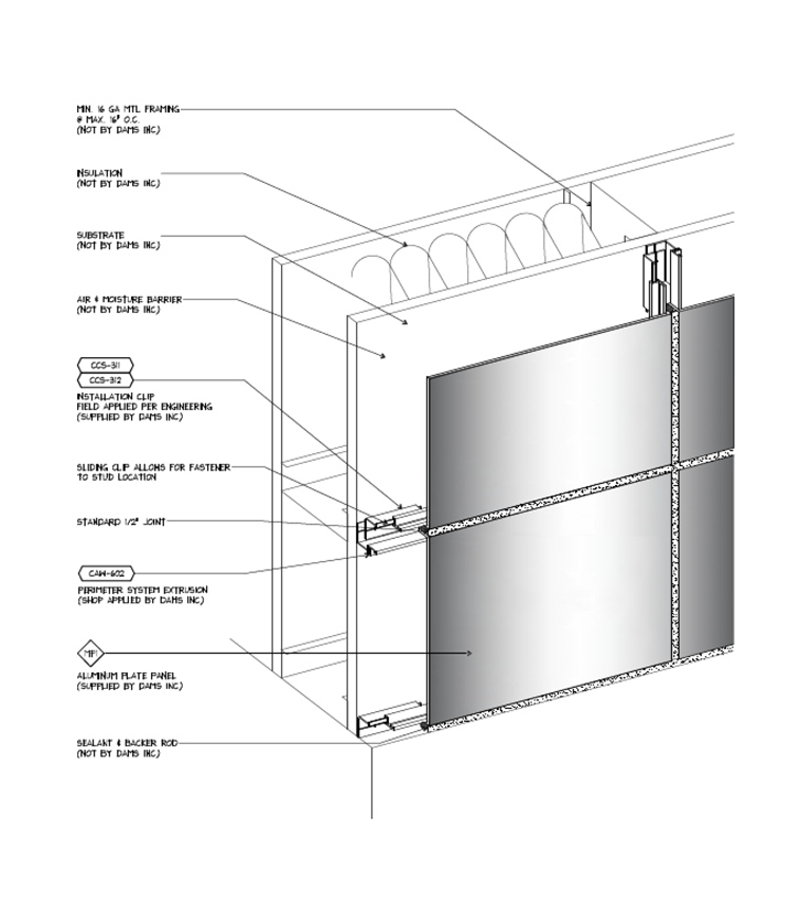 Wet Joint Metal Cladding System 